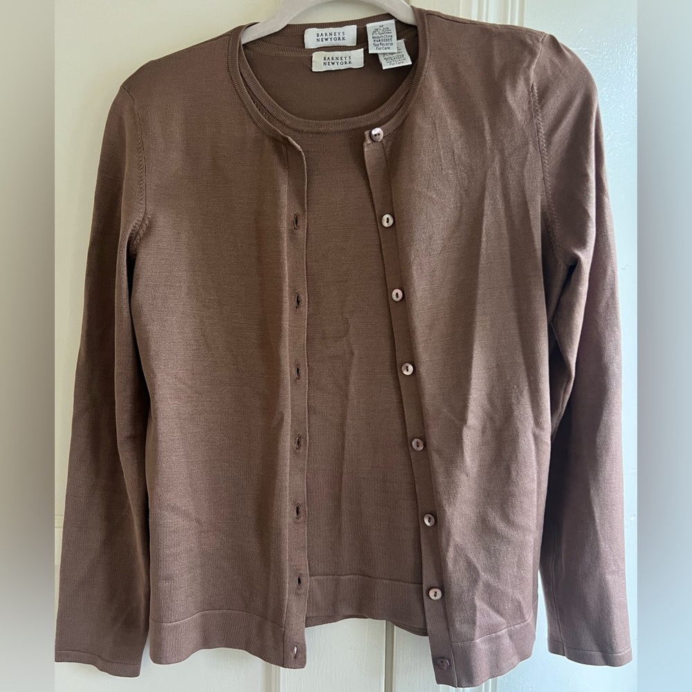 Barneys New York silk blend sweater set